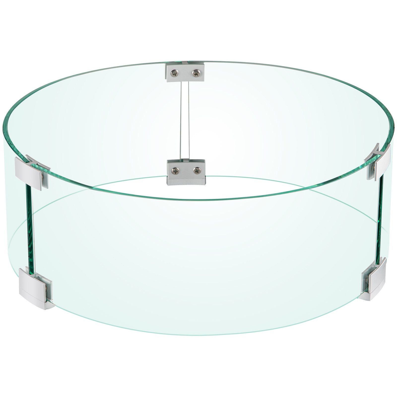 Fire Pit Wind Guard Tempered Glass Flame Guard 17x17x6 In 1/4-In Thick