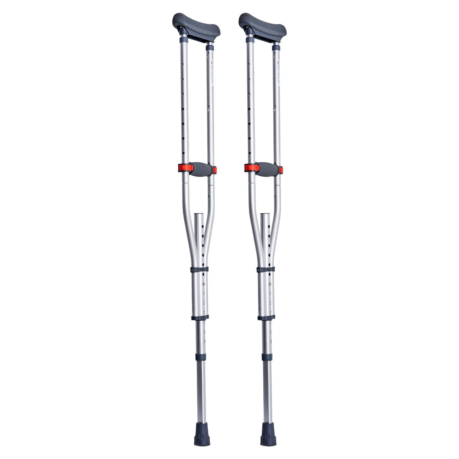 Underarm Crutches, 13-Level Height Adjustable Underarm Walking Crutches, Lightweight Aluminum Crutches for Adults Teenager - with Soft Underarm Pad for Leg Injury Surgery Disabled, 1 Pair 300LBS