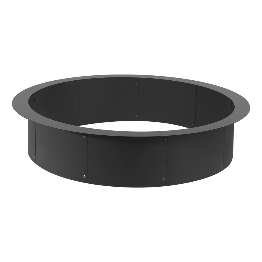 Fire Pit Ring, 44-Inch Outer/39-Inch Inner Diameter, 10inch Height 2.5mm Thick Fire Pit Insert, Heavy Duty Carbon Steel Liner DIY Campfire Ring above or In-Ground, for Outdoor Camping, Bonfires