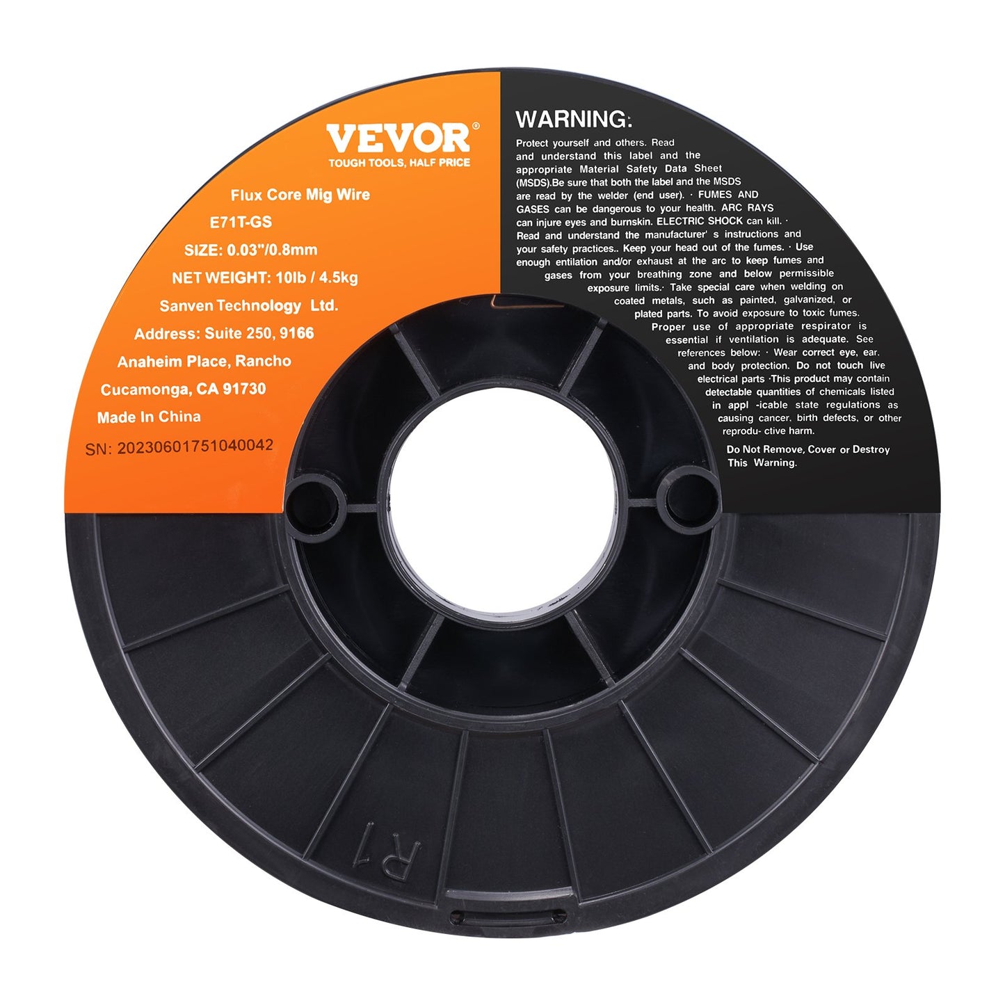 Flux Core Welding Wire, E71T-GS 0.030-inch 10LBS, Gasless Mild Steel MIG Welding Wire with Low Splatter for All Position Arc Welding and Outdoor Use