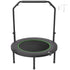 Foldable Mini Trampoline, 40 Inch Fitness Rebounder, Max Load 330lbs Exercise Trampoline, Stable & Quiet Trampoline with 4 Level Height Adjustable Foam Handle, for Adults Indoor/Garden Workout