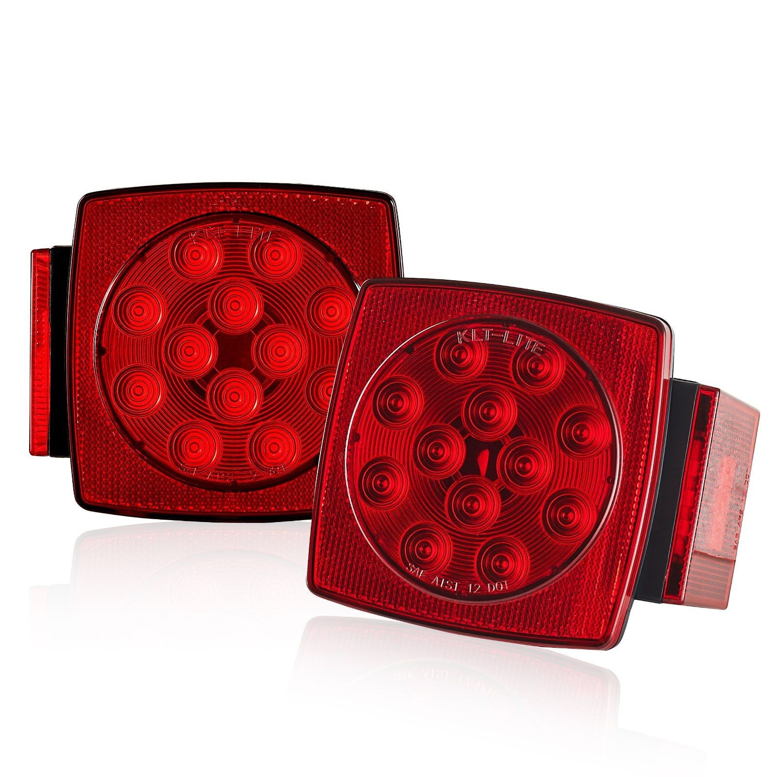 Trailer Lights, LED Trailer Tail Lights Kit with Stop Brake Turn Tail License Plate Clearance Lamp, Waterproof Tow Lighting Kit with Wiring Harness for Boat Truck Camper RV Snowmobile Caravan
