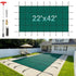 Pool Safety Cover Fits 20x40ft Rectangle Inground Safety Pool Cover Green Mesh Solid Pool Safety Cover for Swimming Pool Winter Safety Cover