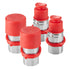 1/2" Flat Face Hydraulic Couplers 1/2" NPT Skid Steer Couplers 4 Dust Caps