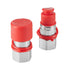 1/2" Flat Face Hydraulic Couplers 1/2" NPT Skid Steer Couplers 2 Dust Caps