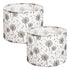 Drum Lamp Shade 2 Set, 33 cm Top x 33 cm Bottom x 25 cm High, Medium Drum Linen Lampshade, Replacement Lamp Shade for Table Lamps Floor Lamps, Easy Assembly Required (Light Dandelion Pattern)