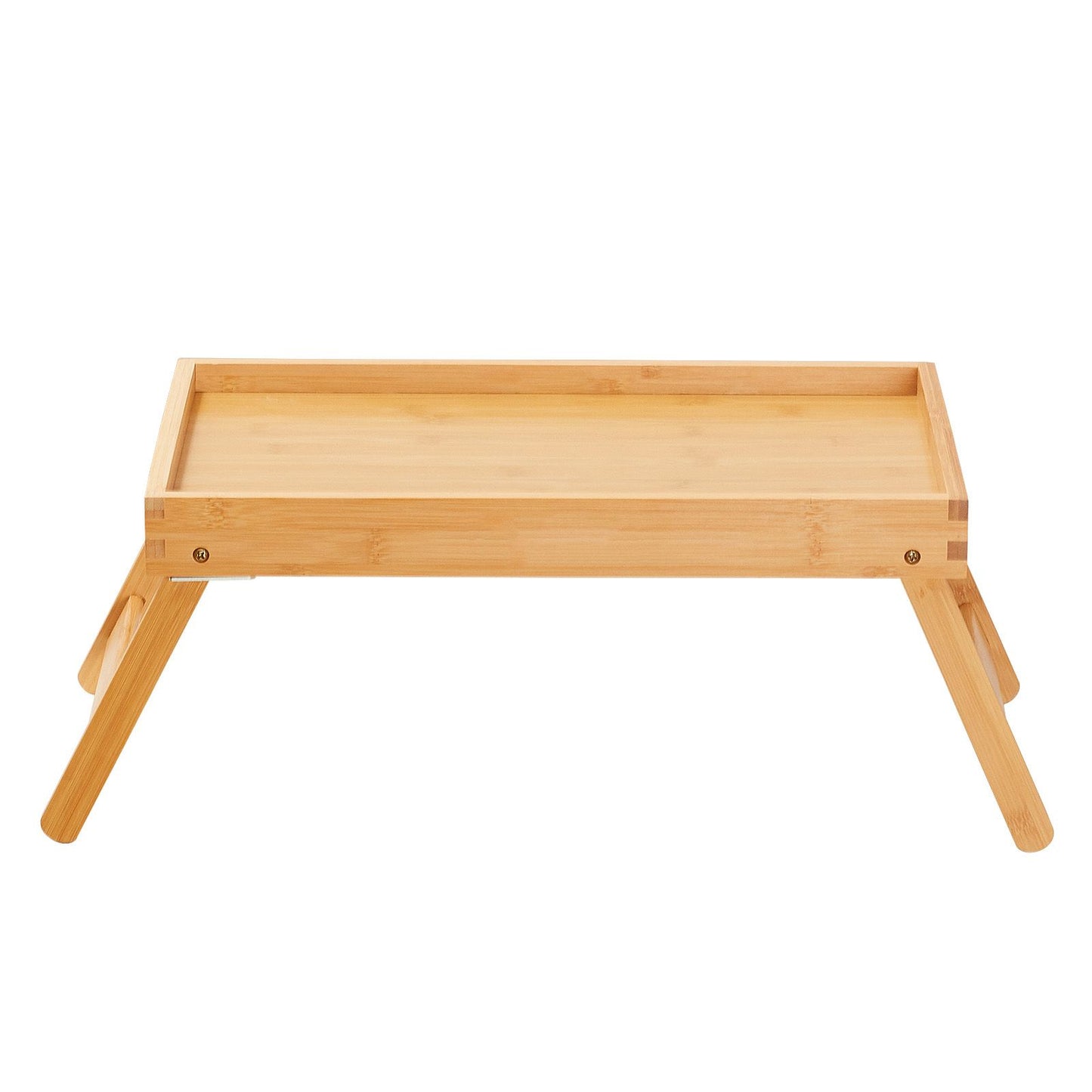 Bed Tray Table with Foldable Legs, Bamboo Breakfast Tray for Sofa, Bed, Eating, Snacking, and Working, Folding Serving Laptop Desk Tray, Portable Food Snack Platter for Picnic, 40x28 cm