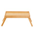 Bed Tray Table with Foldable Legs, Bamboo Breakfast Tray for Sofa, Bed, Eating, Snacking, and Working, Folding Serving Laptop Desk Tray, Portable Food Snack Platter for Picnic, 40x28 cm