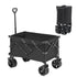 Collapsible Folding Wagon, 220 L Beach Wagon Cart with All-Terrain Wheels, Heavy Duty Folding Wagon Cart Max 330 lbs with Drink Holders, Sports Wagon for Camping, Shopping, Garden