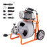 Drain Cleaner Machine 75FT x 3/8 Inch Auto Feed with Wheels & 8 Cutters