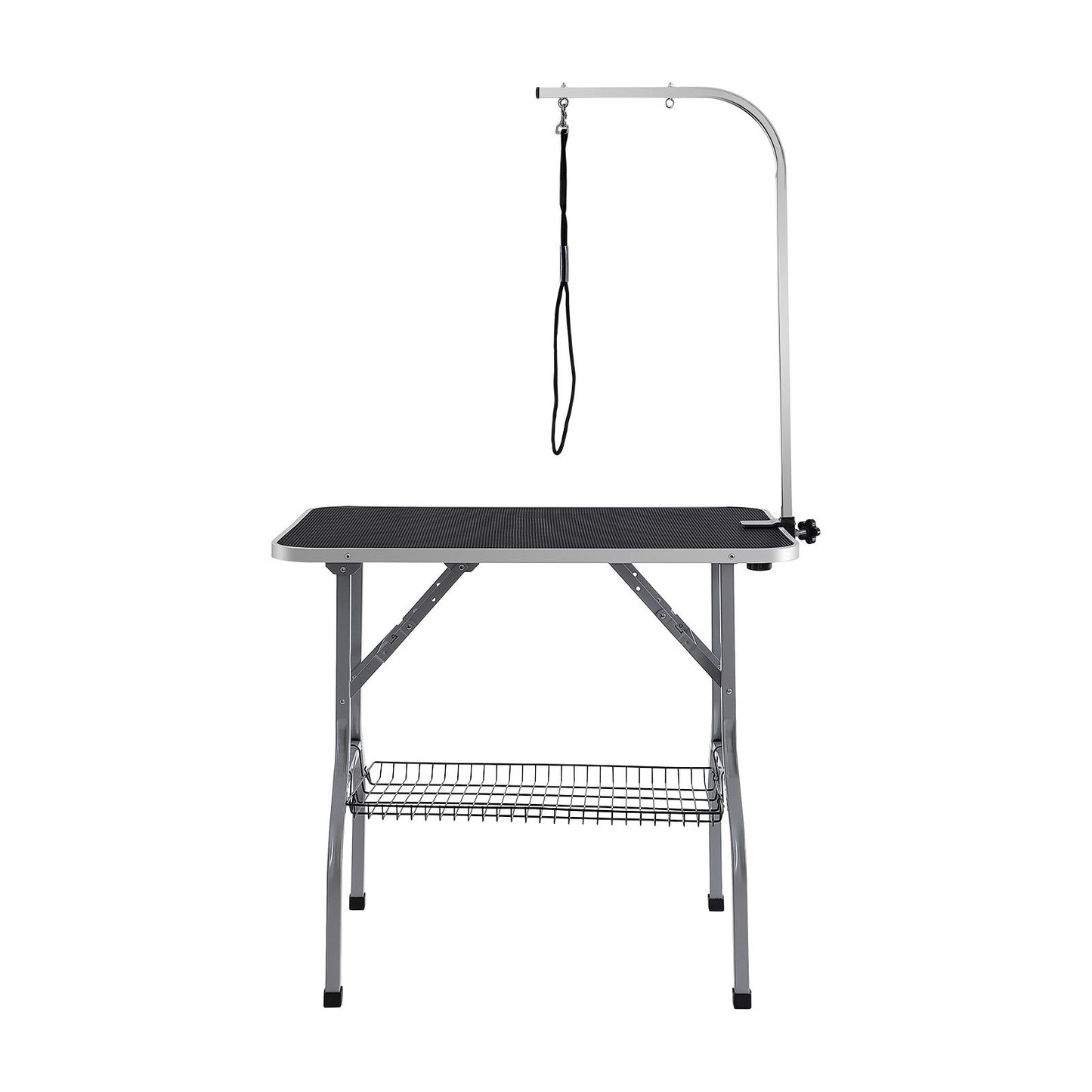 Pet Grooming Table Arm with Clamp, 915 x 610mm Dog Grooming Station, Foldable Pets Grooming Stand for Medium and Small Dogs, Free No Sit Haunch Holder with Grooming Loop, Bearing 149.7kg
