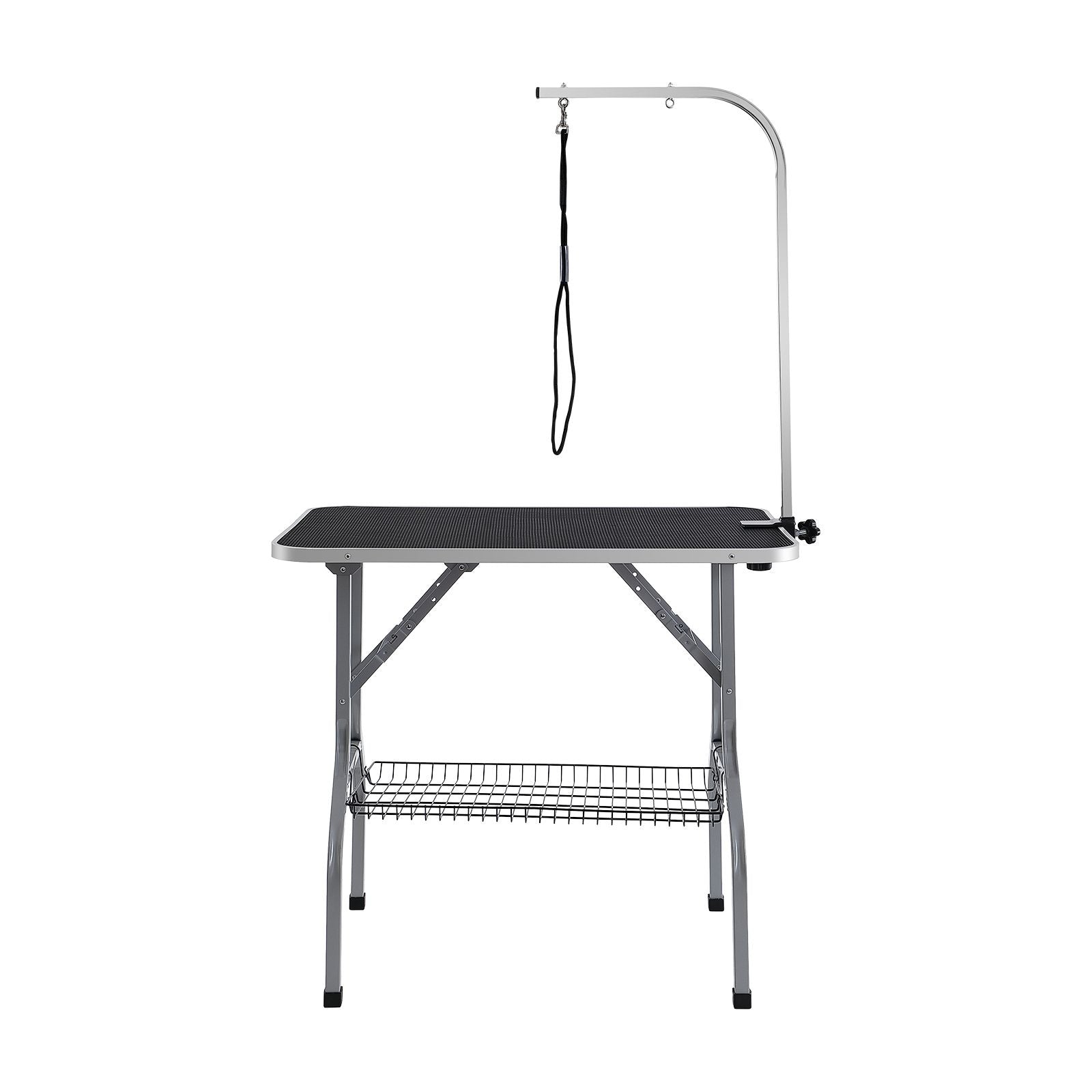 Pet Grooming Table Arm with Clamp, 915 x 610mm Dog Grooming Station, Foldable Pets Grooming Stand for Medium and Small Dogs, Free No Sit Haunch Holder with Grooming Loop, Bearing 149.7kg