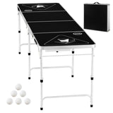 2.4 m Folding Beer Pong Tailgate Table Party Drinking Game Carrying Handle