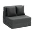 Folding Sofa Bed, 3-in-1 Foldable Couch Bed with 2 Pillows and Washable Cover, 25D High Density Memory Foam Convertible Sleeper Chair Bed, Futon Couch for Living Room, Bedroom, Dark Grey(Single)