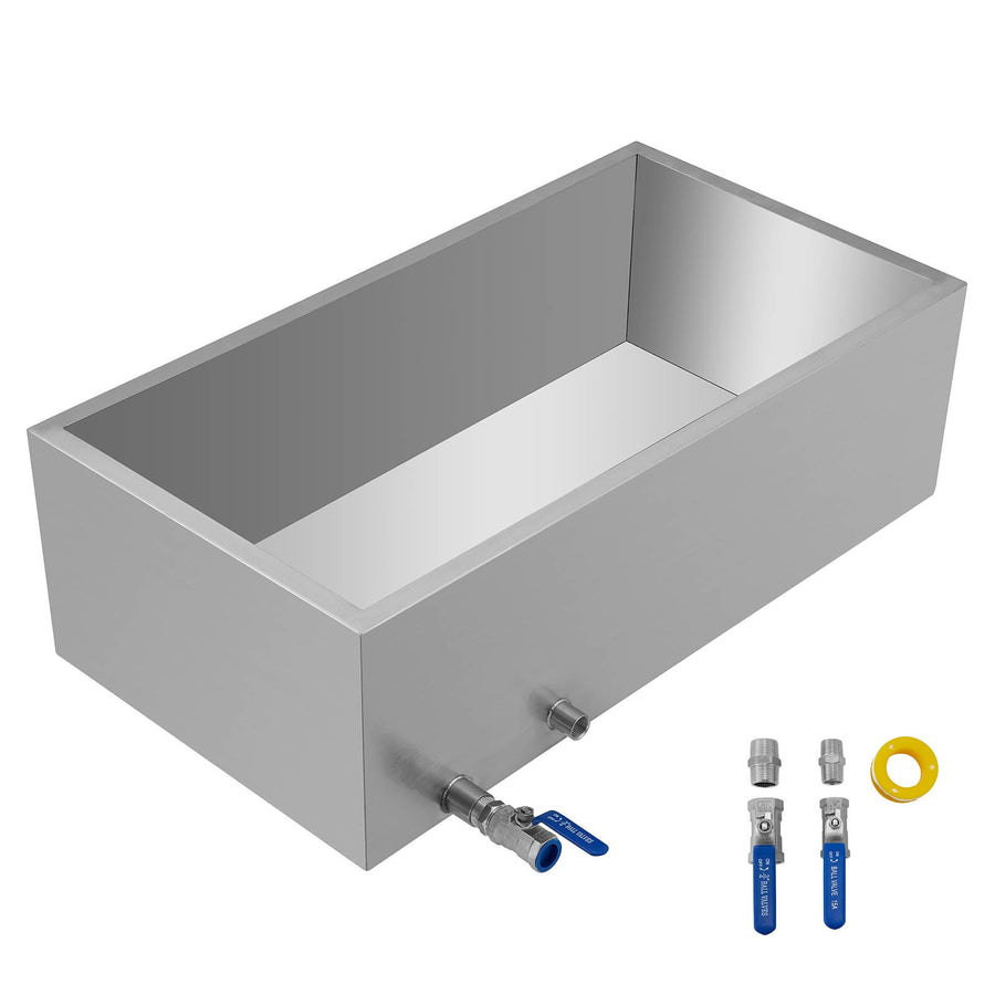 VEVOR Maple Syrup Evaporator Pan 76x41x24 cm Stainless Steel Maple Syrup Boiling Pan with Valve for Boiling Maple Syrup