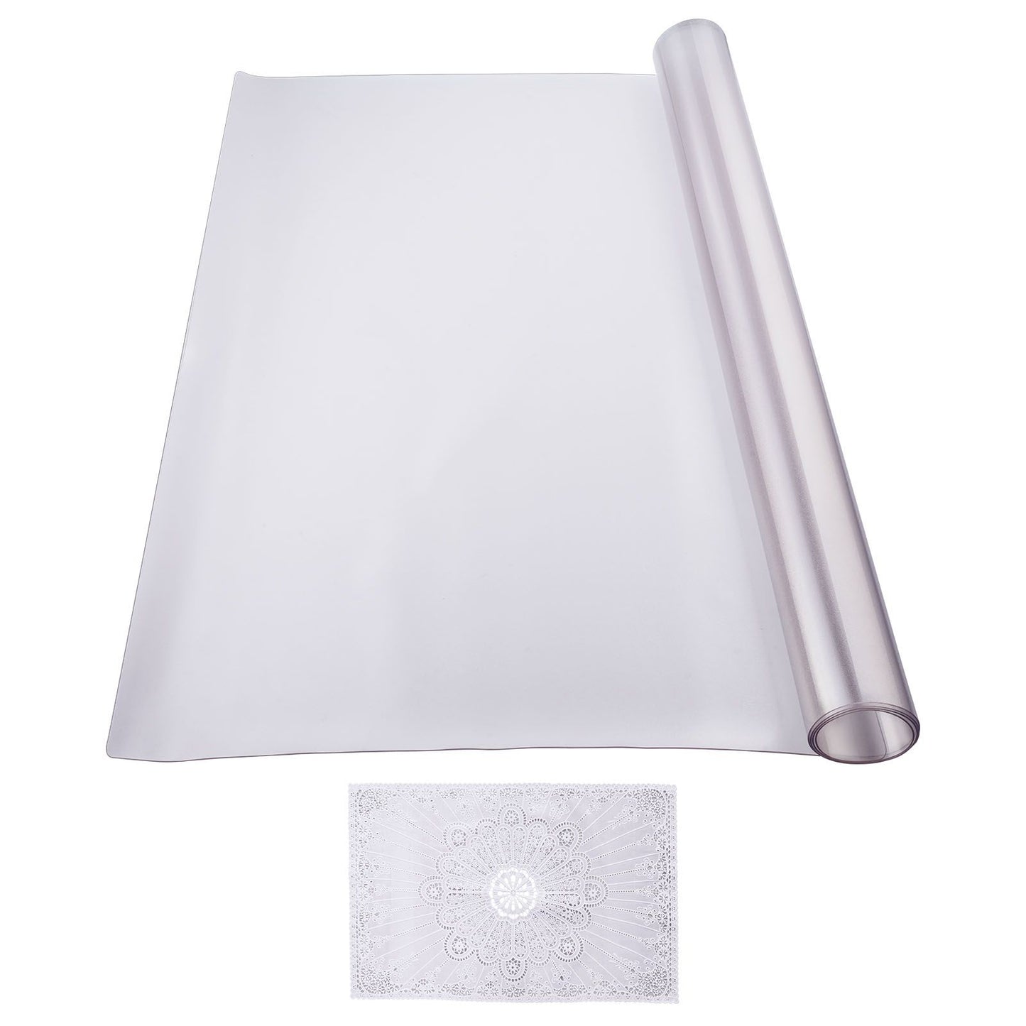 Plastic Table Cover, 36 x 60 Inch 1.5 mm Thick Frosted Table Protector, Rectangle PVC Desk Mat, Waterproof & Easy Cleaning Desk Pad Tablecloth, for Office Dresser Dining Room Table Night Stand