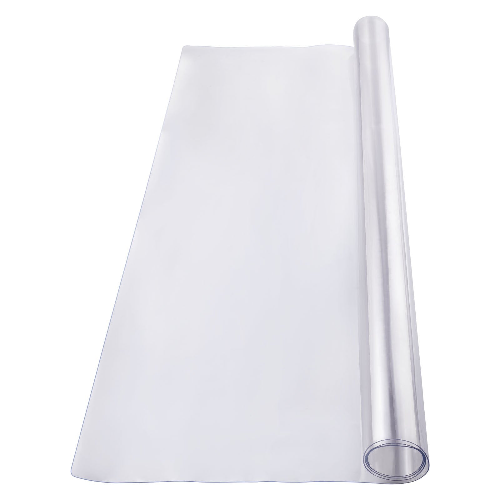 Plastic Table Cover, 48 x 48 Inch 1.5 mm Thick Clear Table Protector, Square PVC Desk Mat, Waterproof & Easy Cleaning Desk Pad Tablecloth, for Office Dresser Dining Room Table Night Stand