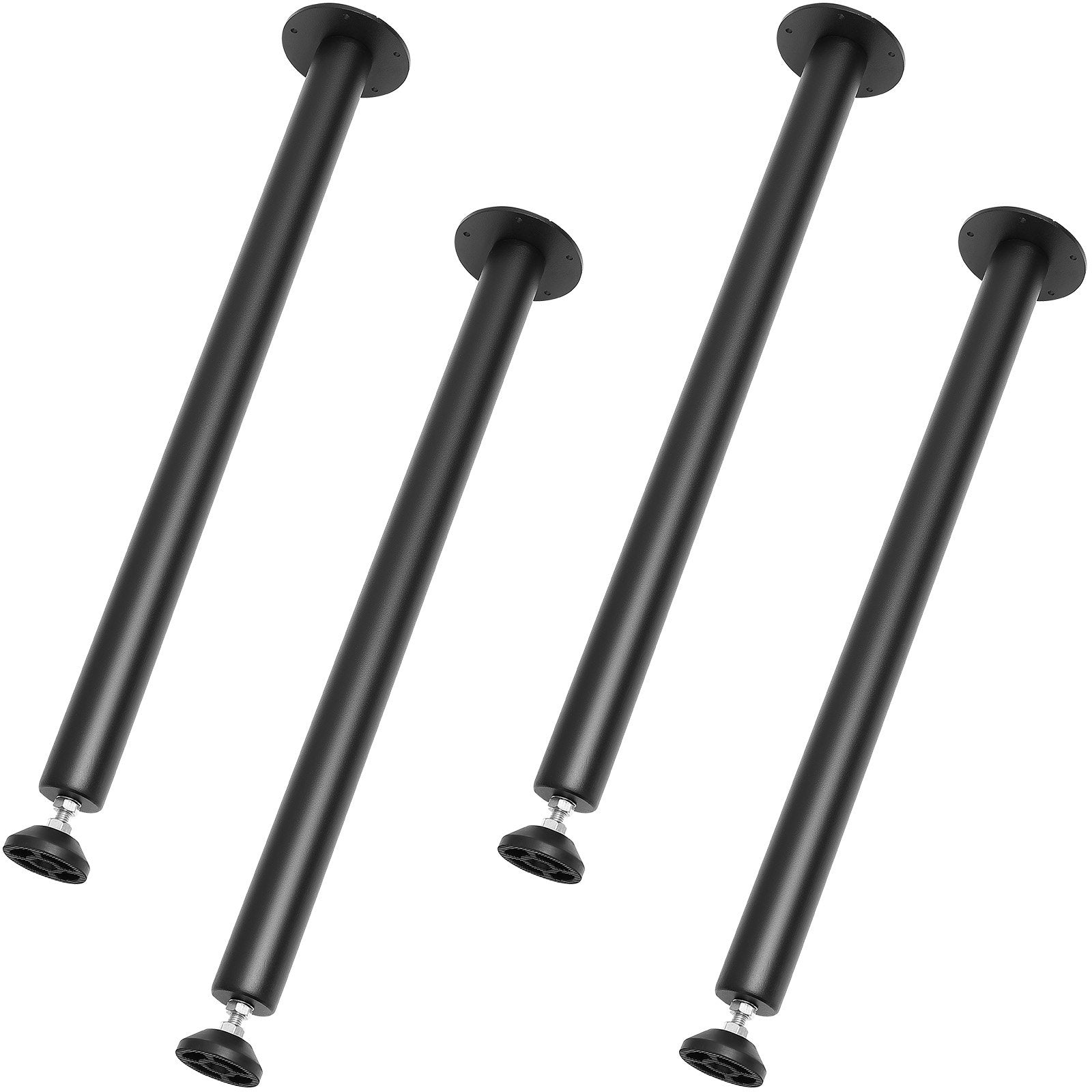 VEVOR 711.2MM Adjustable Desk Legs, Reinforced Steel Office Table Furniture legs Set of 4 for DIY, 544.3KG Load Capacity Heavy Duty Desk Legs, Quick Instalation Legs with Adjustable Foot Cup Black