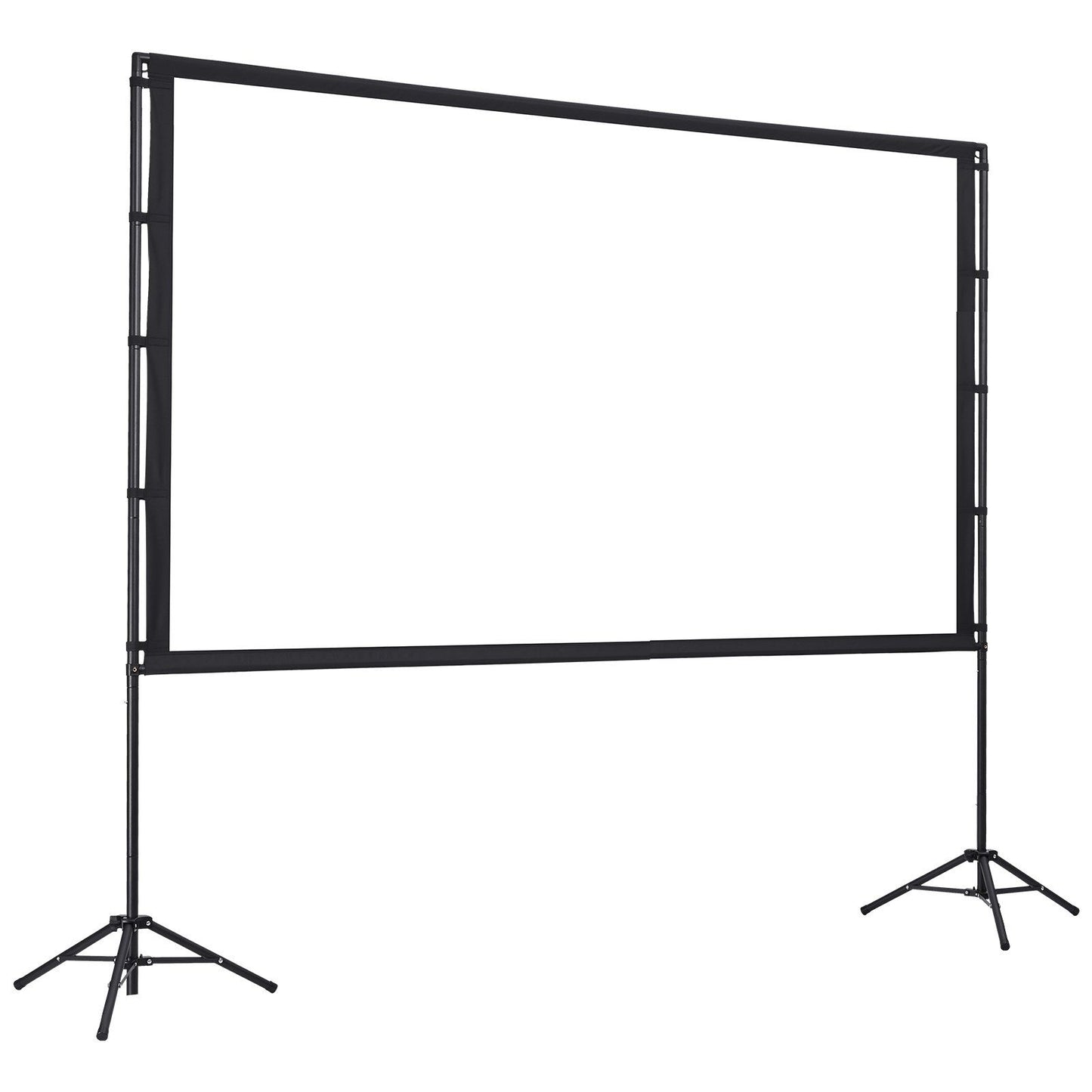 Projector Screen with Stand, 100 Inch 160° Wide Angle Indoor Outdoor Projection Screen, 16:9 4K HD Wrinkleless Portable Dual-Tripod Screens with Carry Bag, for Movie Home Theater Presentation