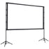 Projector Screen with Stand, 100 Inch 160° Wide Angle Indoor Outdoor Projection Screen, 16:9 4K HD Wrinkleless Portable Dual-Tripod Screens with Carry Bag, for Movie Home Theater Presentation