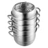 Dumpling Steamer Stainless Steel 5 Titer for for Cook Soup, Noodles, Fishes Work with Gas Electric Grill Stove Top, Dia 30cm/11.8inch, Pot