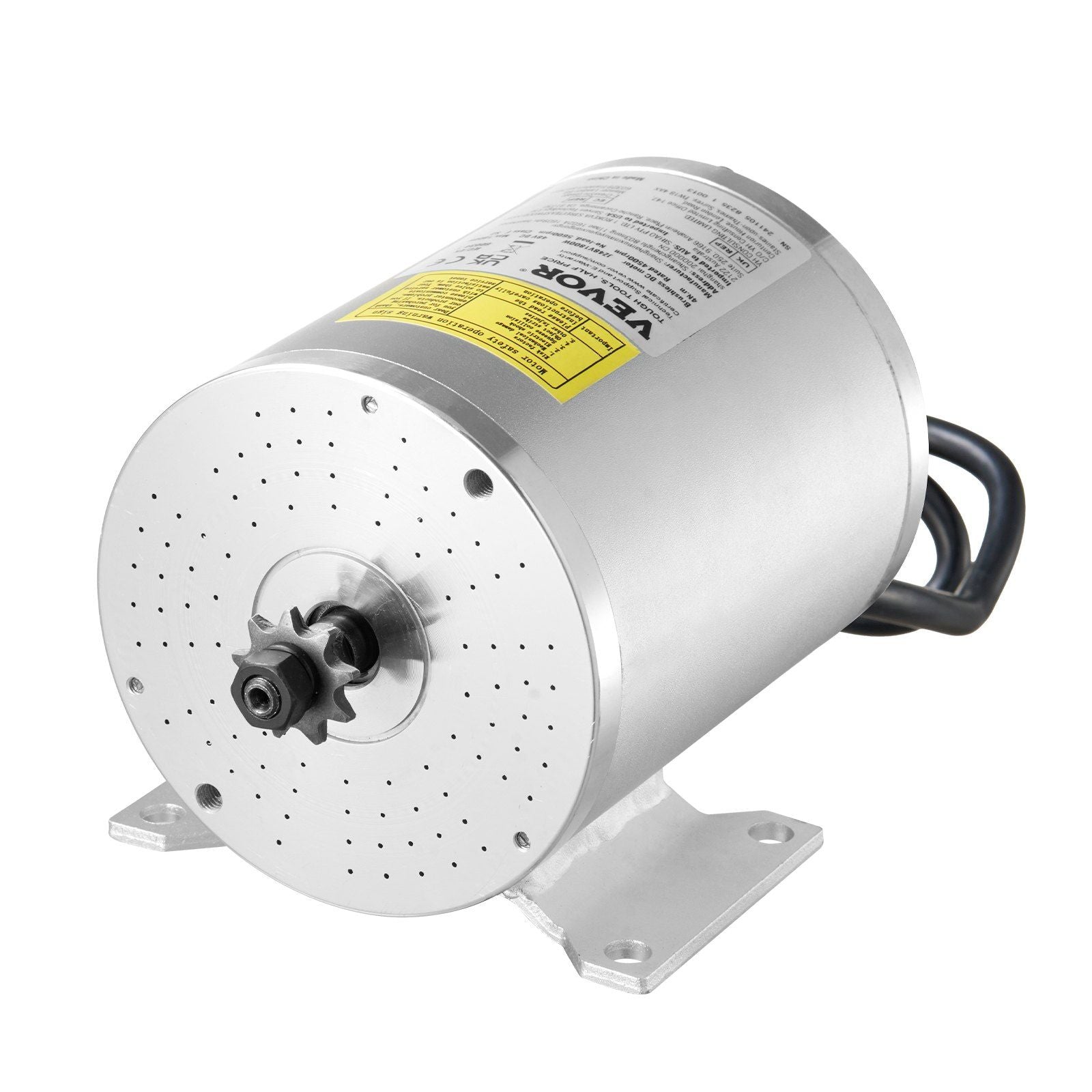 1800W Electric Brushless DC Motor Kit - 48V 4500rpm Motor with Upgraded Speed Controller and Throttle Grip Kit for Go Karts E-Bike Motorcycle Scooter DIY