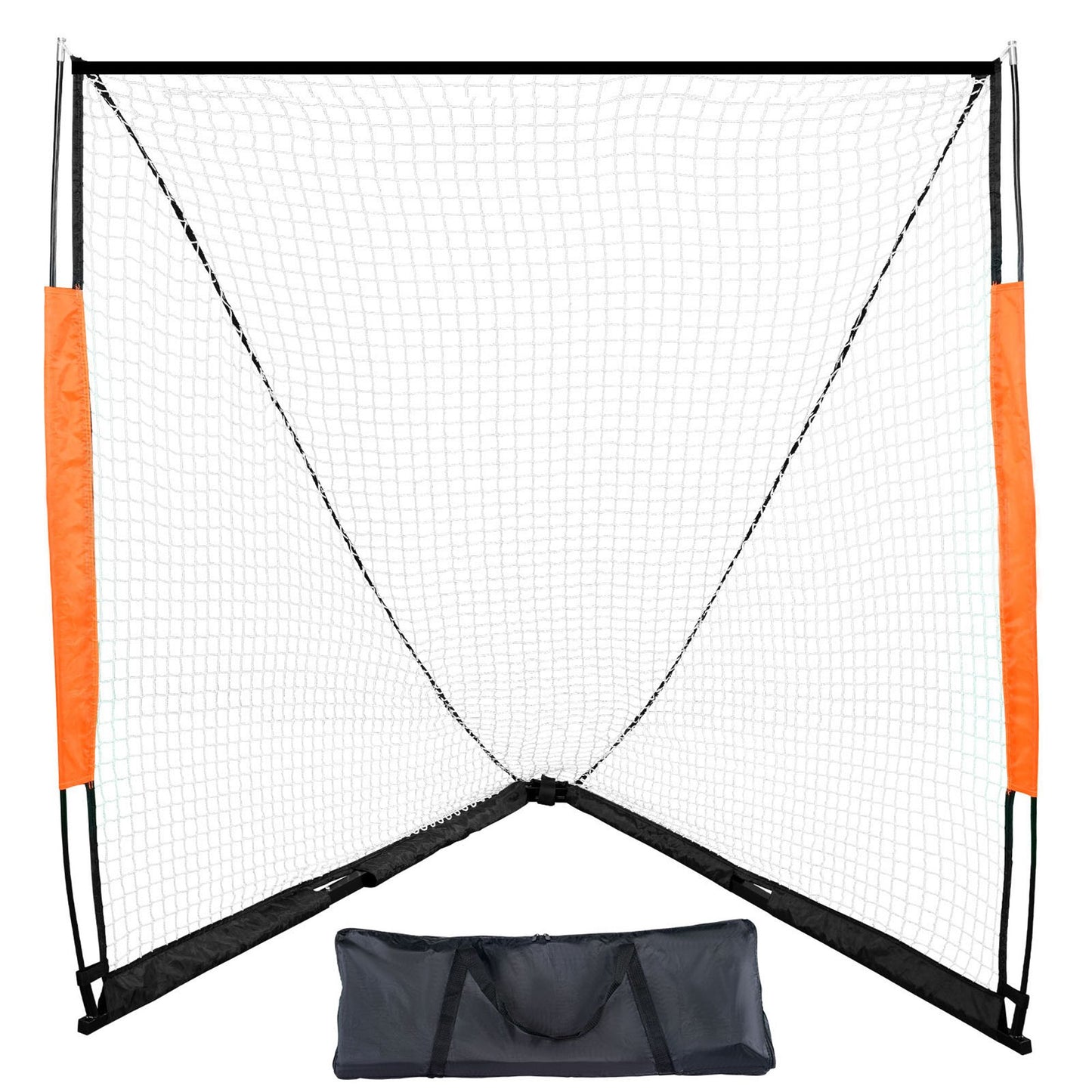 Lacrosse Goal, 1.8mx1.8m Lacrosse Net, Portable Lacrosse Goal with Carry Bag, Fiberglass Rod Backyard Lacrosse Training Equipment, Easy Setup Collegiate Goal, Perfect for Youth Adult Training