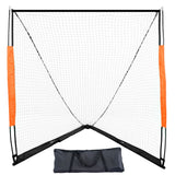 Lacrosse Goal, 1.8mx1.8m Lacrosse Net, Portable Lacrosse Goal with Carry Bag, Fiberglass Rod Backyard Lacrosse Training Equipment, Easy Setup Collegiate Goal, Perfect for Youth Adult Training