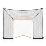 Hockey and Lacrosse Goal Backstop, 12x9 ft Lacrosse Net with Extended Coverage, Quick Easy Setup Complete Accessories Training Net, Backyard Lacrosse Equipment, for Youth Adult (NET ONLY)