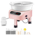 Pottery Wheel, 10 inch Pottery Forming Machine, 350W Electric Wheel for Pottery with Foot Pedal and LCD Touch Screen, Direct Drive Ceramic Wheel with 3 Support Legs for DIY Art Craft, Pink