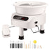 Pottery Wheel, 10 inch Pottery Forming Machine, 350W Electric Wheel for Pottery with Foot Pedal and LCD Touch Screen, Direct Drive Ceramic Wheel with 3 Support Legs for DIY Art Craft, White