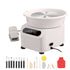 Pottery Wheel, 10 inch Pottery Forming Machine, 350W Electric Wheel for Pottery with Foot Pedal and LCD Touch Screen, Direct Drive Ceramic Wheel with Shaping Tools for DIY Art Craft, White
