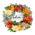 VEVOR Artificial Decorative Wreath 60.96 cm Red Orange Yellow Hydrangeas Roses