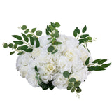 Flower Balls Arrangement Bouquet 10 PCS, 450 mm Diameter Artificial Flower Balls Wedding White Roses Centerpieces, Faux Flowers Arrangements for Wedding Centerpiece Home Table Decorations