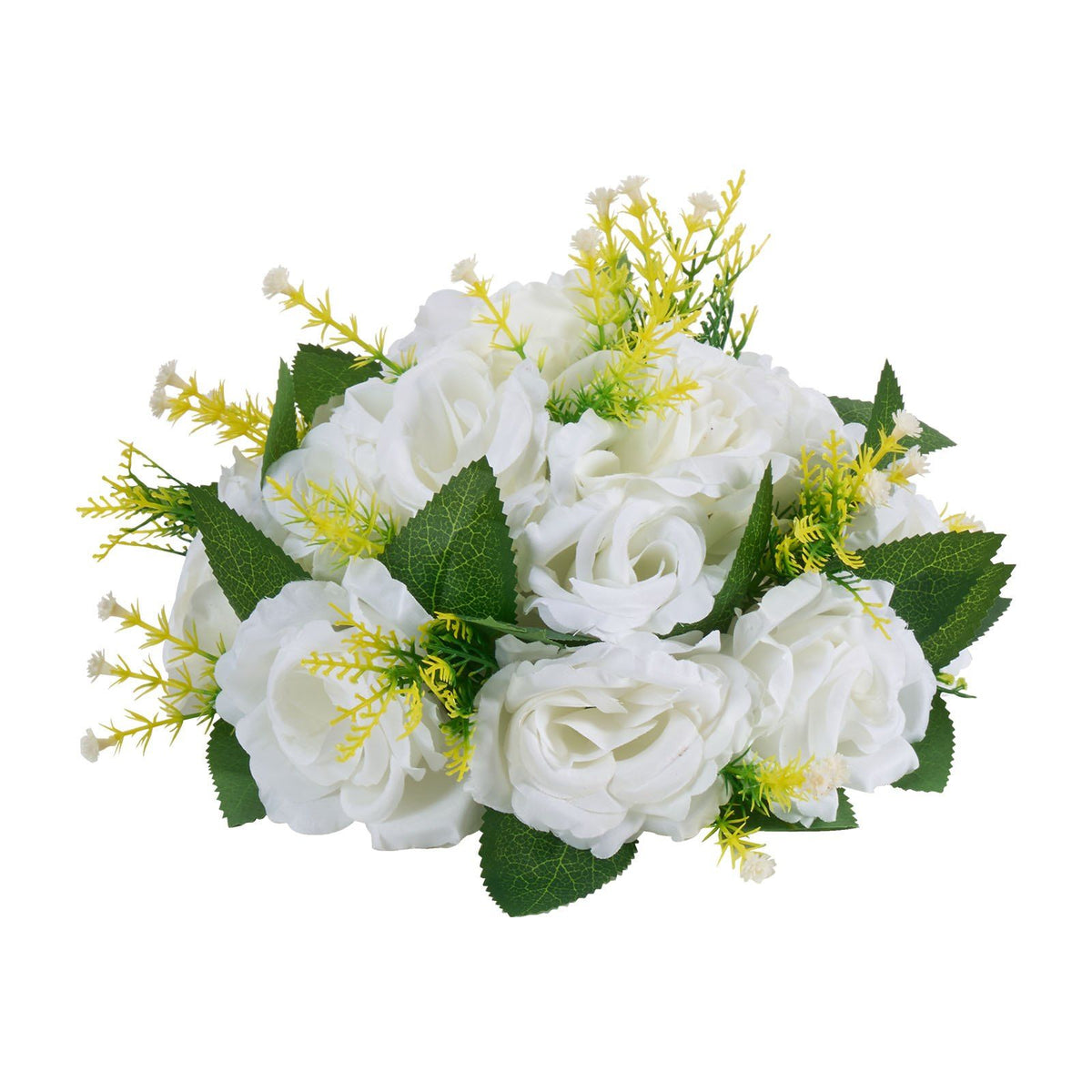 Flower Balls Arrangement Bouquet 10 PCS, 240 mm Diameter Artificial Flower Balls Wedding Rose Centerpieces, Faux Flowers Arrangements for Wedding Centerpiece Home Table Decorations, White