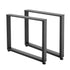 Table Legs, 750 x 900 mm (H x W) Square Steel Furniture Legs, Modular Design, Easy Assembly, 1000 kg Max Load Heavy Duty, for Home Office Desk, Workbenches, Dinner Bar Tables, Set of 2, Black
