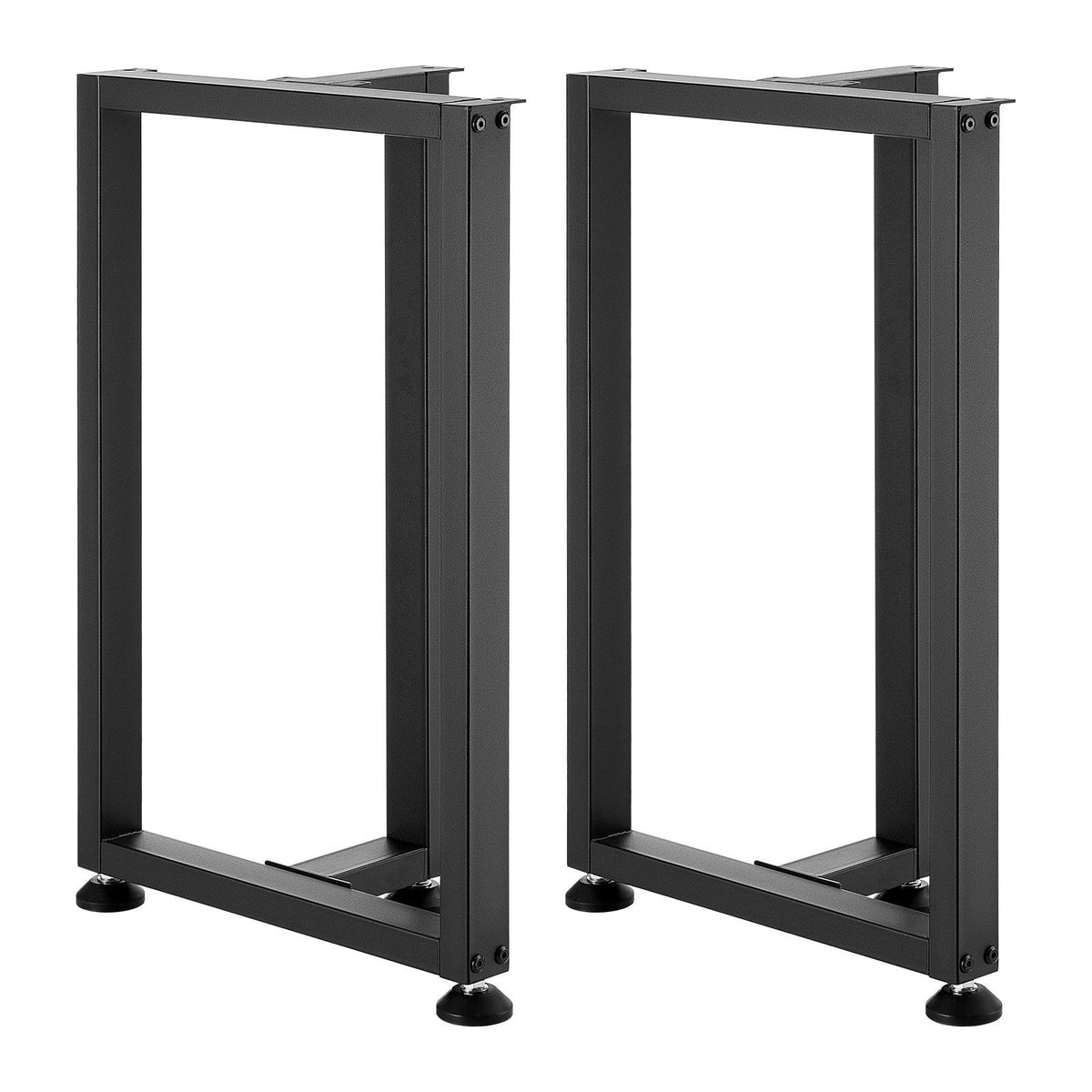 Table Legs, 740 x 450 mm (H x W) Square T Shape Steel Furniture Legs, Modular Design, Easy Assembly, 1000 kg Max Load Heavy Duty, for Home Office Desk, Dinner Table, Workbench, Set of 2, Black