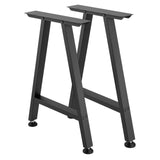 Table Legs, 740 x 550 mm (H x W) Trapezoid Steel Furniture Legs, Modular Design, Easy Assembly, 1000 kg Max Load Heavy Duty, for Home Office Desk, Coffee Dinner Bar Tables,Set of 2, Black