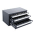 End Mill Dispenser Cabinet, Three-Drawer End Mill Organizer Cabinet for 1/8" to 1", Steel End Mill Dispenser Organizer Cabinet with Labels, 29-Compartment Stackable for End Mill Storage