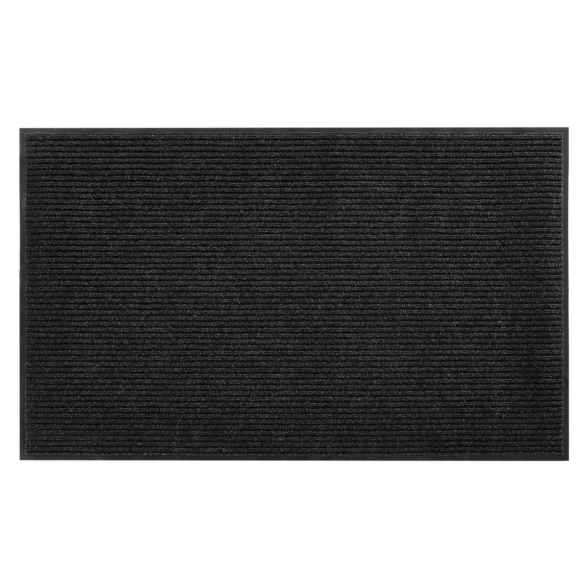 Front Door Mat, 1829 x 1219 mm Commercial Floor Mat for Indoor and Outdoor, Stylish Striped Industrial Carpet with PVC Backing, Heavy Duty Washable Entry Rug for Hallway, Balcony, Garage, Grey