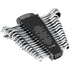 Combination Wrench Set, 16-Piece Ratcheting Wrench Set with Organizer Rack, Cr-V Steel Wrench Set Metric 8 mm to 24 mm, Ideal for General Household, Garage, Workshop, Auto Repairs, Emergency