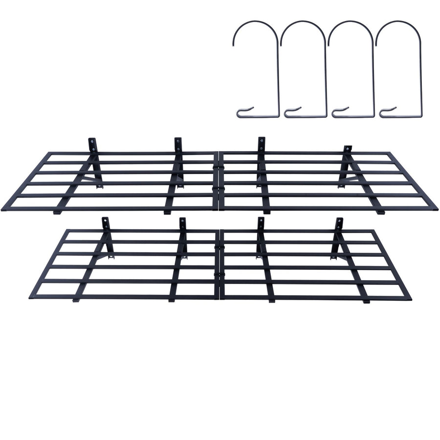 2PCS 72x24in Garage Storage Shelving Wall Mounted Heavy Duty Shelves Rack