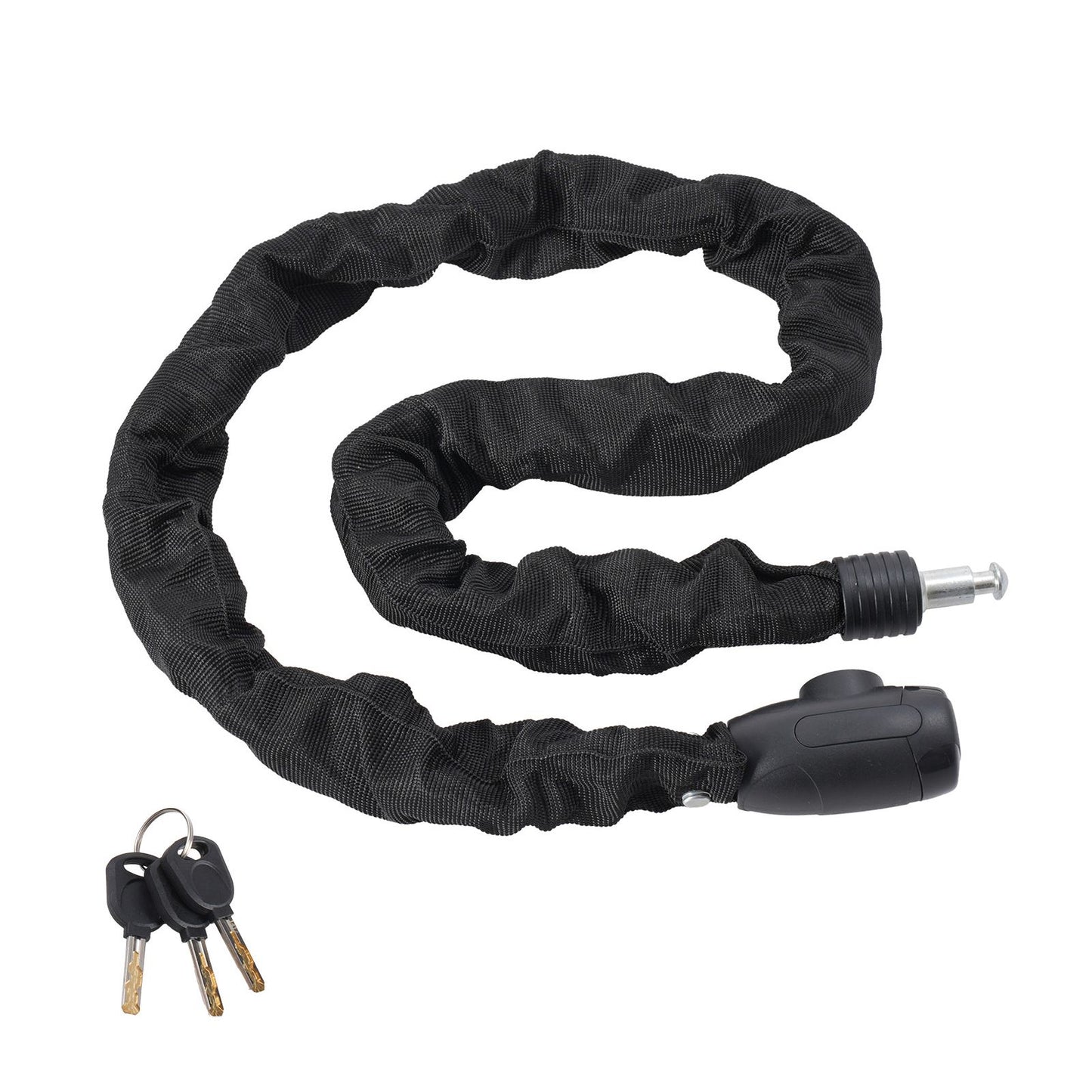 Bike Chain Lock, 3.94 Ft Combination Bicycle Chain Lock with 4 Keys, Heavy Duty Anti-Theft High Security Bike Locks, Perfect for Bike, Motorcycle, Scooter, Bicycle, Door, Fence or Gate, 8mm