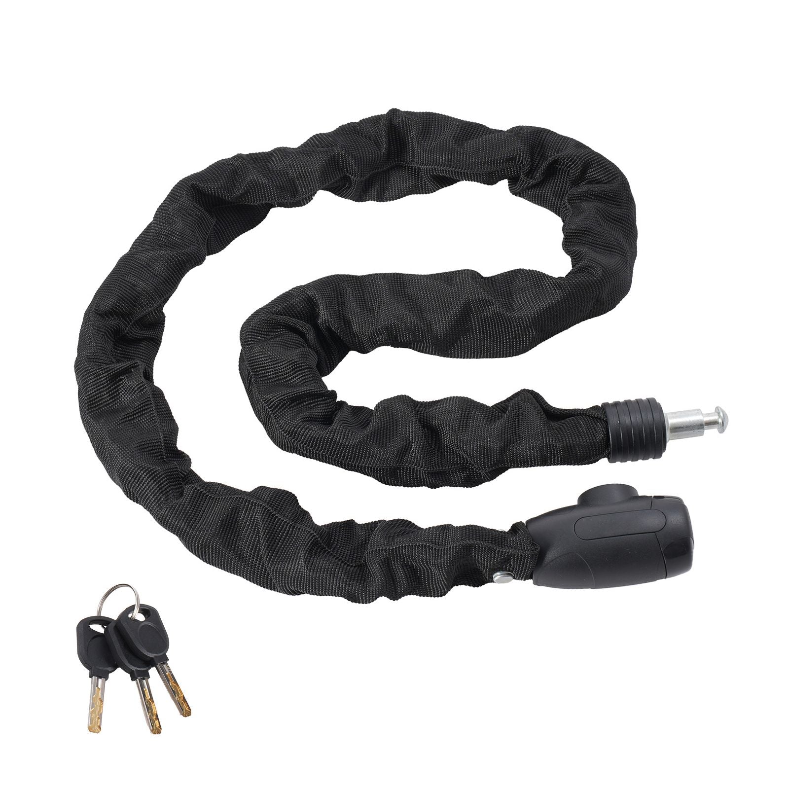 Bike Chain Lock, 3.94 Ft Combination Bicycle Chain Lock with 4 Keys, Heavy Duty Anti-Theft High Security Bike Locks, Perfect for Bike, Motorcycle, Scooter, Bicycle, Door, Fence or Gate, 8mm
