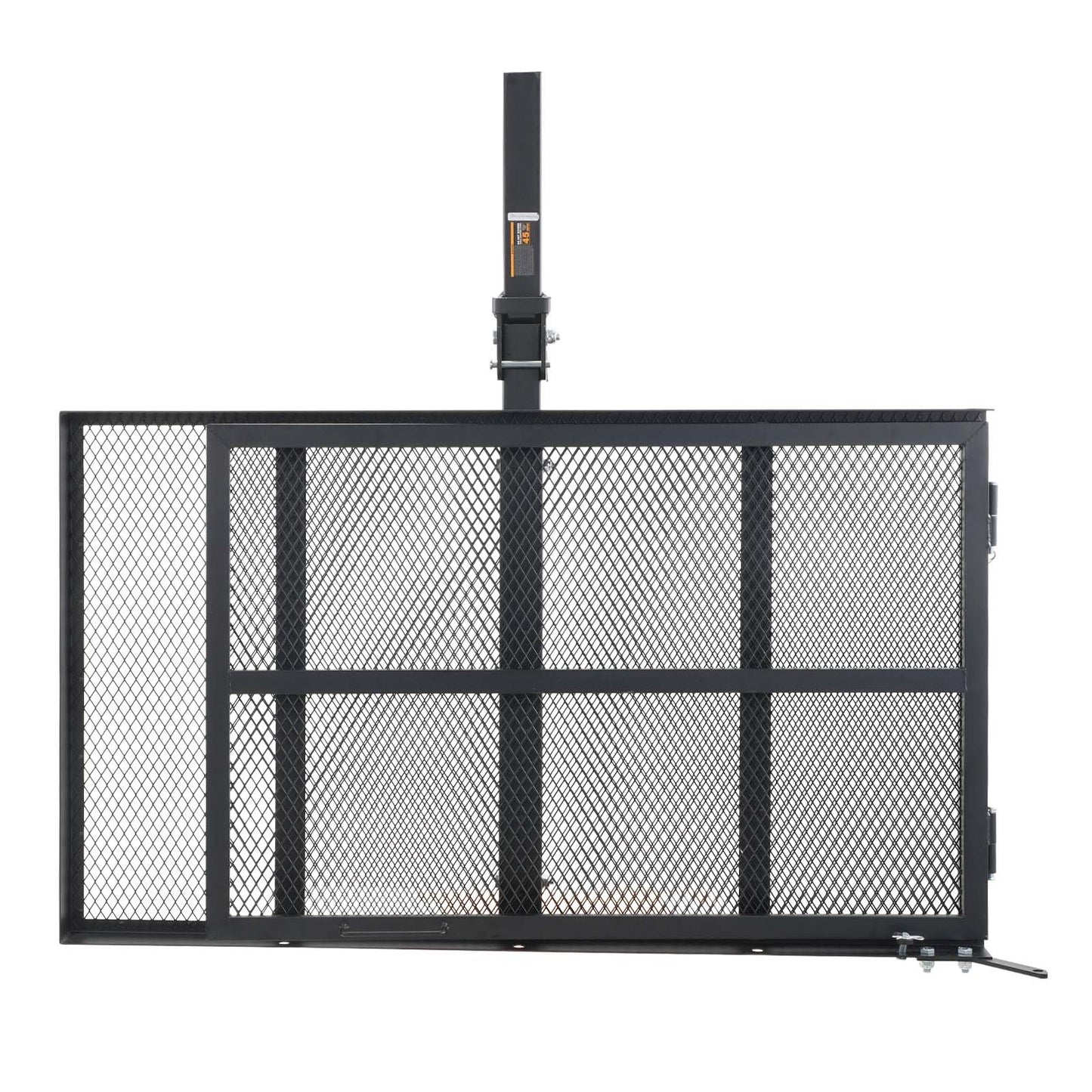 VEVOR Hitch Mount Wheelchair Carrier 45.3" x 25.6", 500LBS Mobility Scooter Carrier with Folding Ramp, Iron Trailer Hitch Rack Basket with Stabilizer, Straps, Fit 2" Hitch Receiver for SUV Van Car