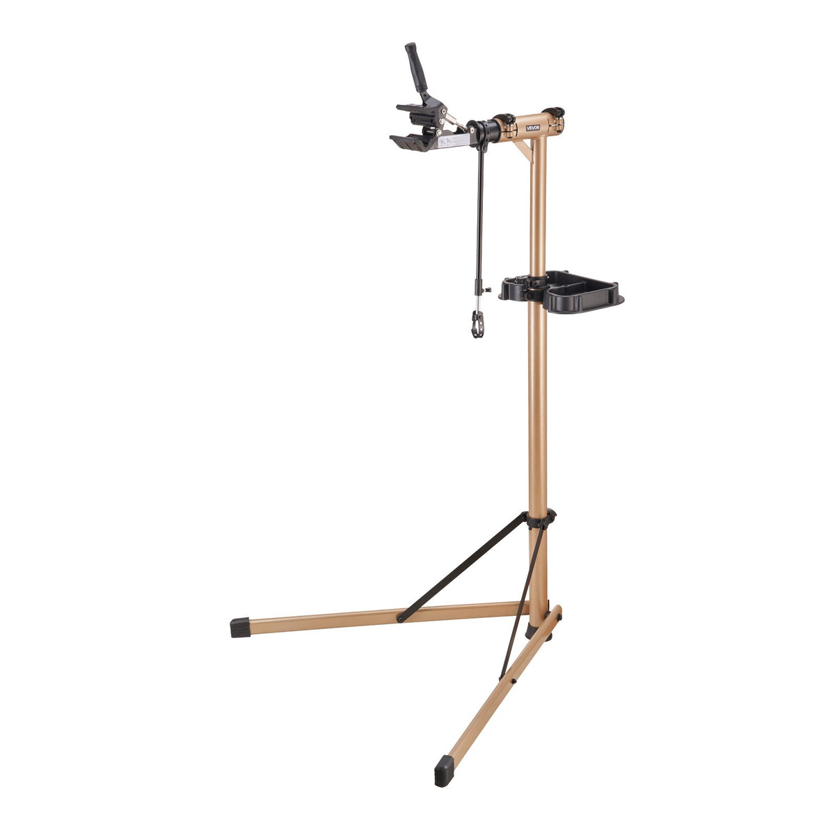 Bike Repair Stand, Max. 49.9 kg Heavy-duty Bicycle Work Stand with 1025-1510 mm Adjustable Height & Large Tool Tray, Foldable Ebike Maintenance Rack, Shop Home Mechanics for Mountain Road Bike