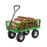 680 Lbs Steel Garden Cart on Wheels, Heavy Duty Garden Wagon Cart Pullable, Metal Outdoor Utility Yard Wagon Carts with 10&