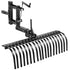 106.7cm Tow Behind Landscape Rake, 3-Point Lawn Rock Rake with Blade & Lift Lever, Fit Category 1 ATVs UTVs Lawn Tractors, Heavy Duty Dethatcher Rake for Debris Leaves Thatch