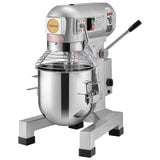 Commercial Food Mixer, 10L Commercial Stand Mixer with 3 Adjustable Speeds, 550W Dough Mixer with Stainless Steel Bowl and 3 Mixing Attachments, Ideal for Restaurant, Bakery, Pastry shop, Cafe