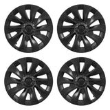 Hubcaps Wheel Covers for 2017-2023 Tesla Model 3, 18 Inch Set of 4 Wheel Rim Cover Hubcaps OEM Style Replacement, R18 Size Snap On Car Hub Caps, Premium 10-Spoke ABS Tire Rim Caps, Matte Black